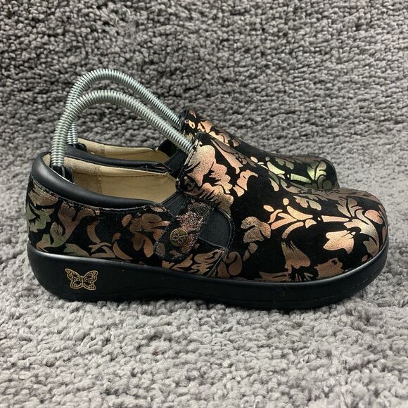 ALEGRIA Comfort Walking Clog KAR-557X Size 38 EU 8-8.5 US Copper Flowers Leather - Picture 3 of 8